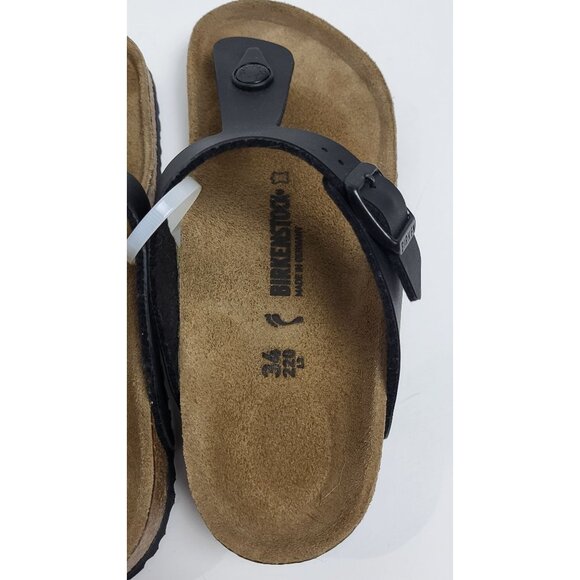 Birkenstock Womens Black Gizeh Birko-Flor Sandals Size 4/ EU 34 NEW - Picture 8 of 9